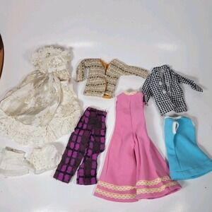 VTG Barbie Doll Fashions / Clone / Mommy Made Mixed Lot Skirts Tops Dresses Etc